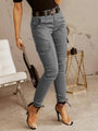 Bianca Elegant Solid Color Ankle Fit Cargo Pants - Vestir en Moda