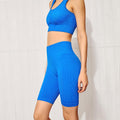 Biker Two Piece Crop Sport Wear Workout Gym Clothes - Vestir en Moda