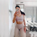 Biker Two Piece Crop Sport Wear Workout Gym Clothes - Vestir en Moda