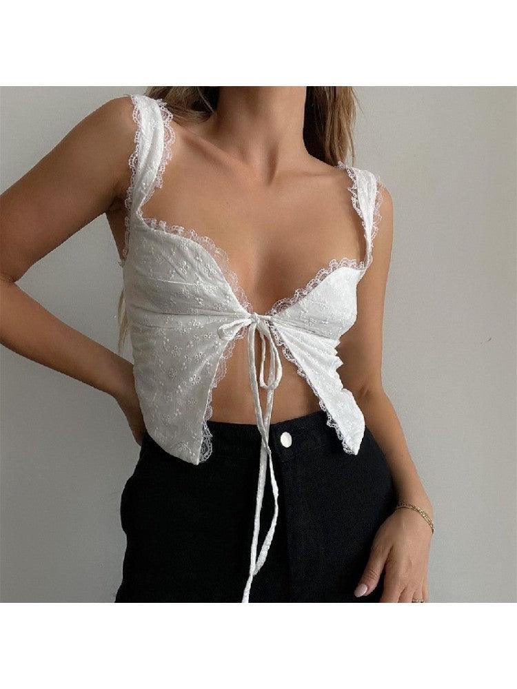 Billie Tie Wrap Patchwork Sleeveless Tops