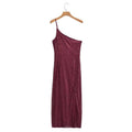Briana Winter Sequined Diagonal Collar Cami Dresses - Vestir en Moda
