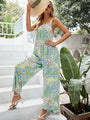 Briana Women Printed Square Neck Wide Jumpsuits - Vestir en Moda