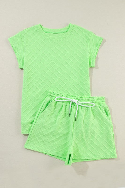 Rosaura Checker Textured Two Piece Sets