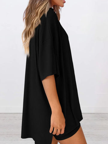 Dinora Full Size Oversized Round Neck Two Piece Sets