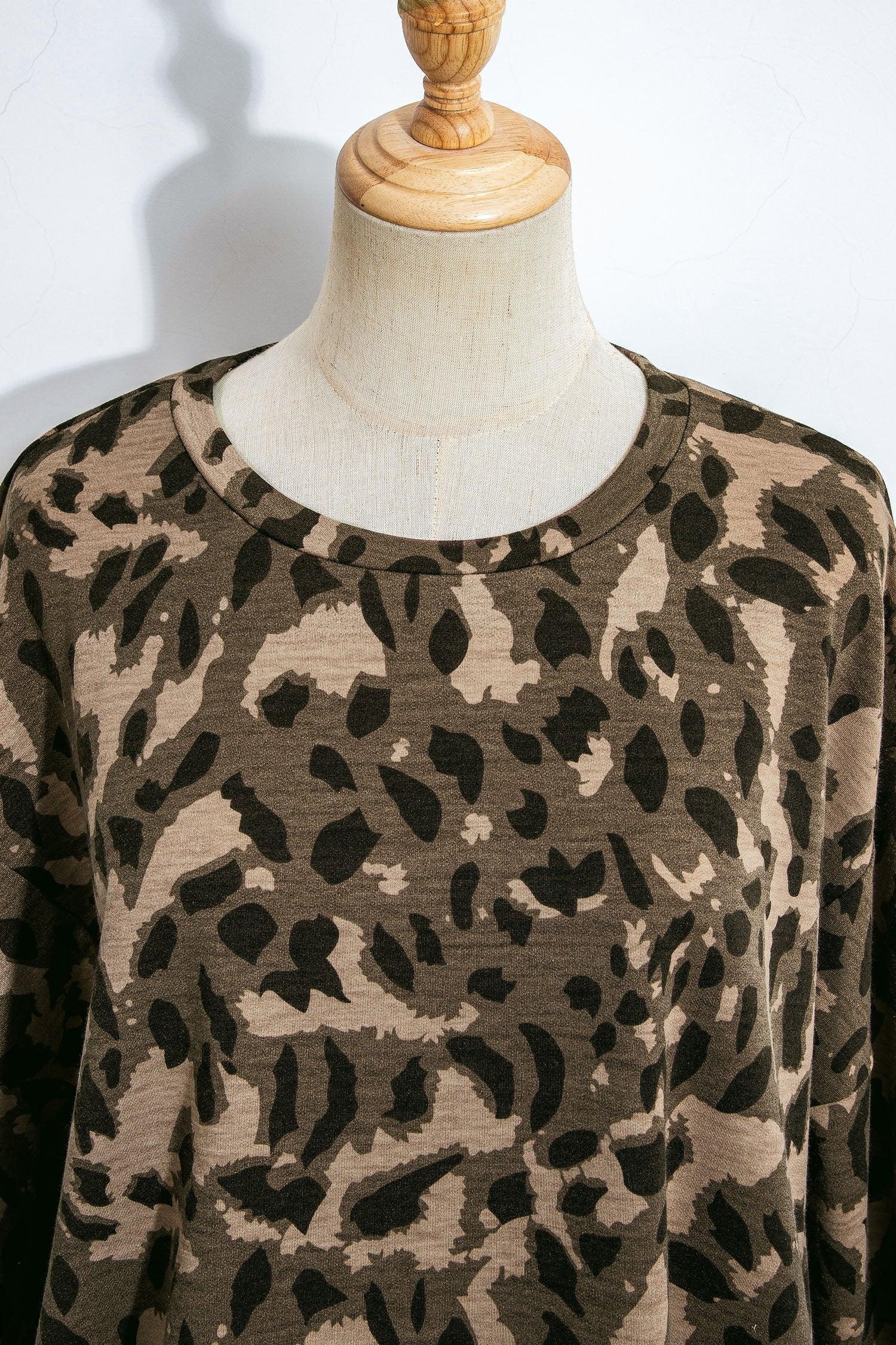 Milagros Leopard Patchwork And Drawstring Two Piece Sets