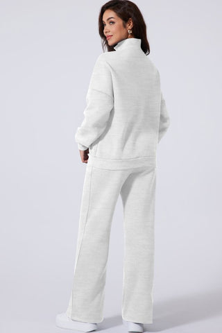 Belen Solid Zip-Up Drawstring Two Piece Sets