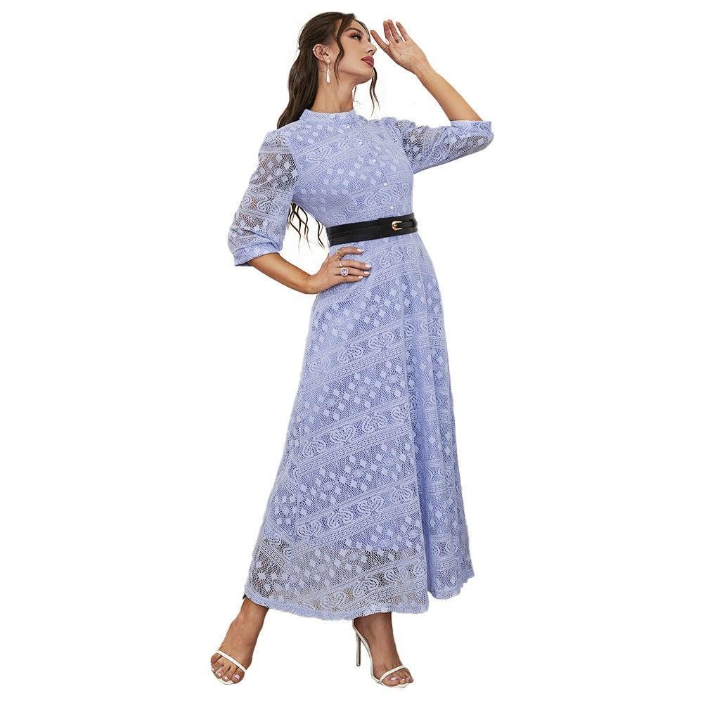 Caeli Elegant Maxi Mesh High Waist A Line Dresses - Vestir en Moda