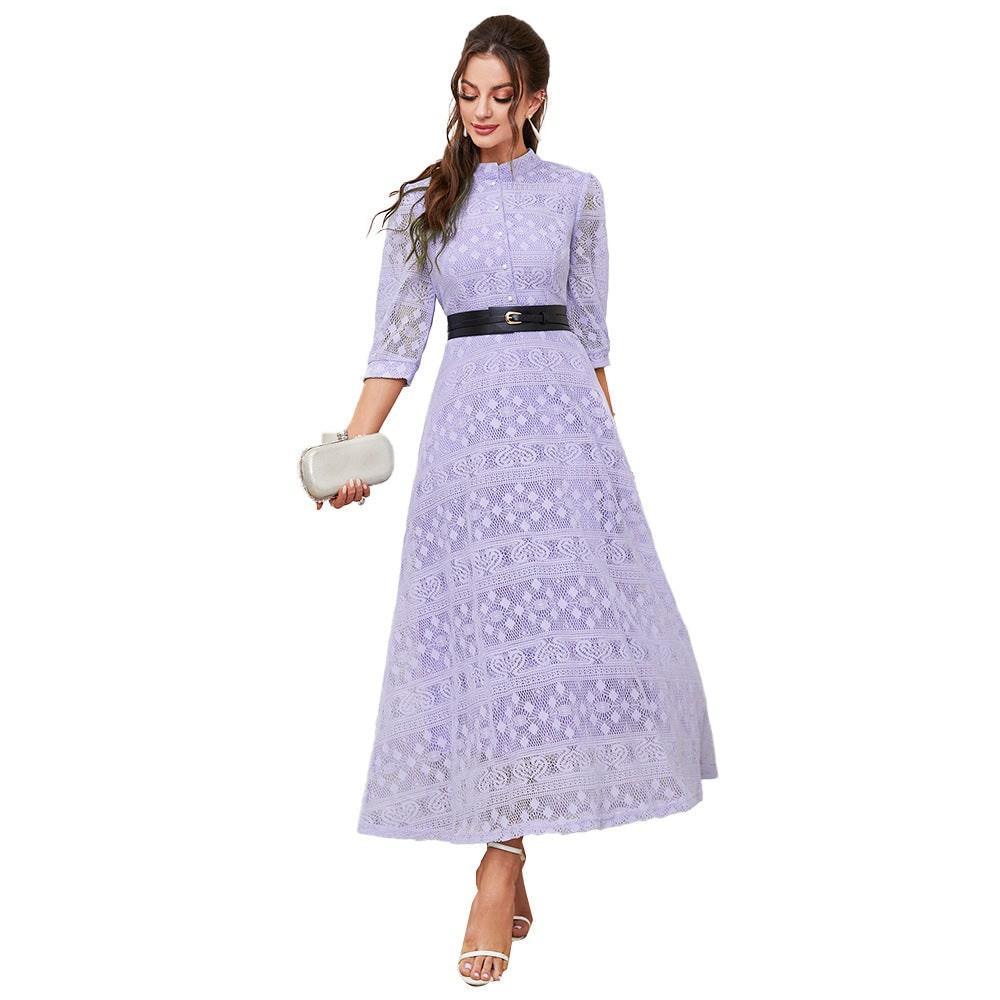 Caeli Elegant Maxi Mesh High Waist A Line Dresses - Vestir en Moda