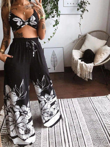 Anabelle Boho Butterfly Print Two Piece Sets