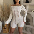 Cailin Women Sexy O Neck Long Sleeve Rompers - Vestir en Moda