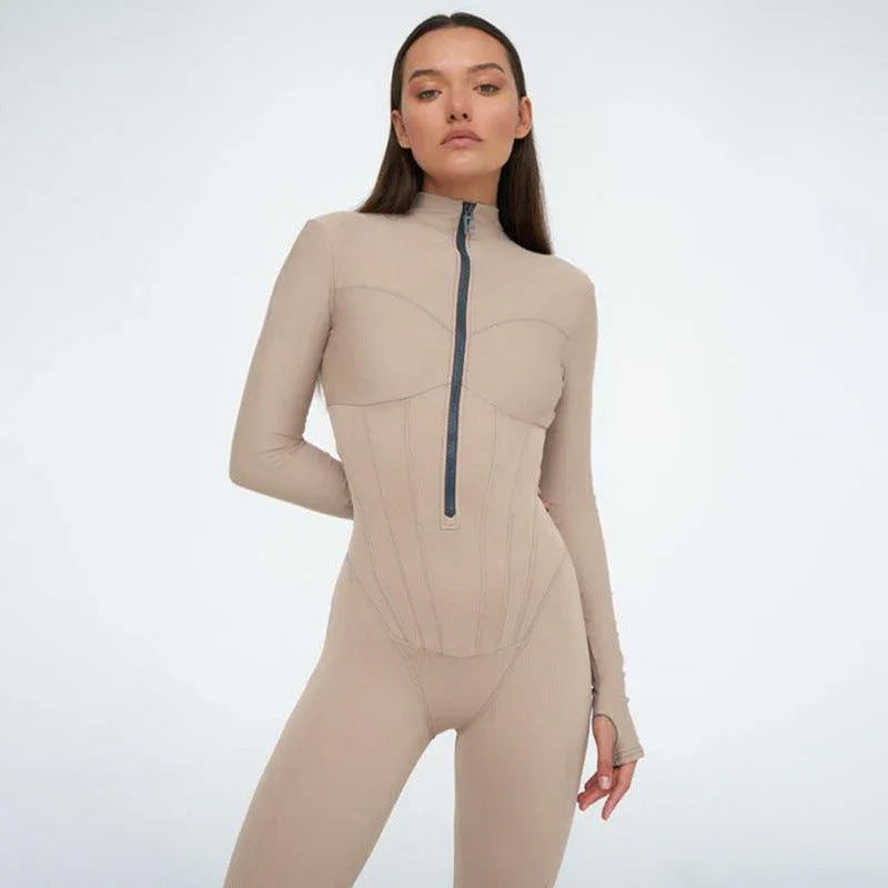 Camil Clothing Sexy Tight Zipper Jumpsuit - Vestir en Moda
