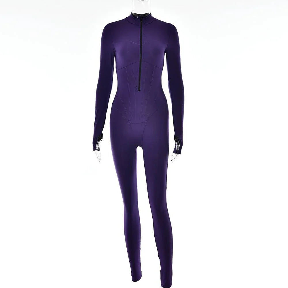 Camil Clothing Sexy Tight Zipper Jumpsuit - Vestir en Moda