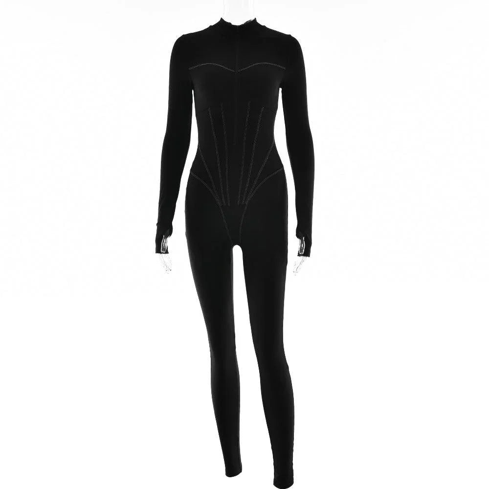 Camil Clothing Sexy Tight Zipper Jumpsuit - Vestir en Moda