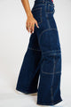 Camilla Fast Big Pocket Wide Leg Overalls Cargo Wide Leg Jeans - Vestir en Moda