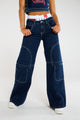 Camilla Fast Big Pocket Wide Leg Overalls Cargo Wide Leg Jeans - Vestir en Moda