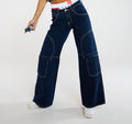 Camilla Fast Big Pocket Wide Leg Overalls Cargo Wide Leg Jeans - Vestir en Moda