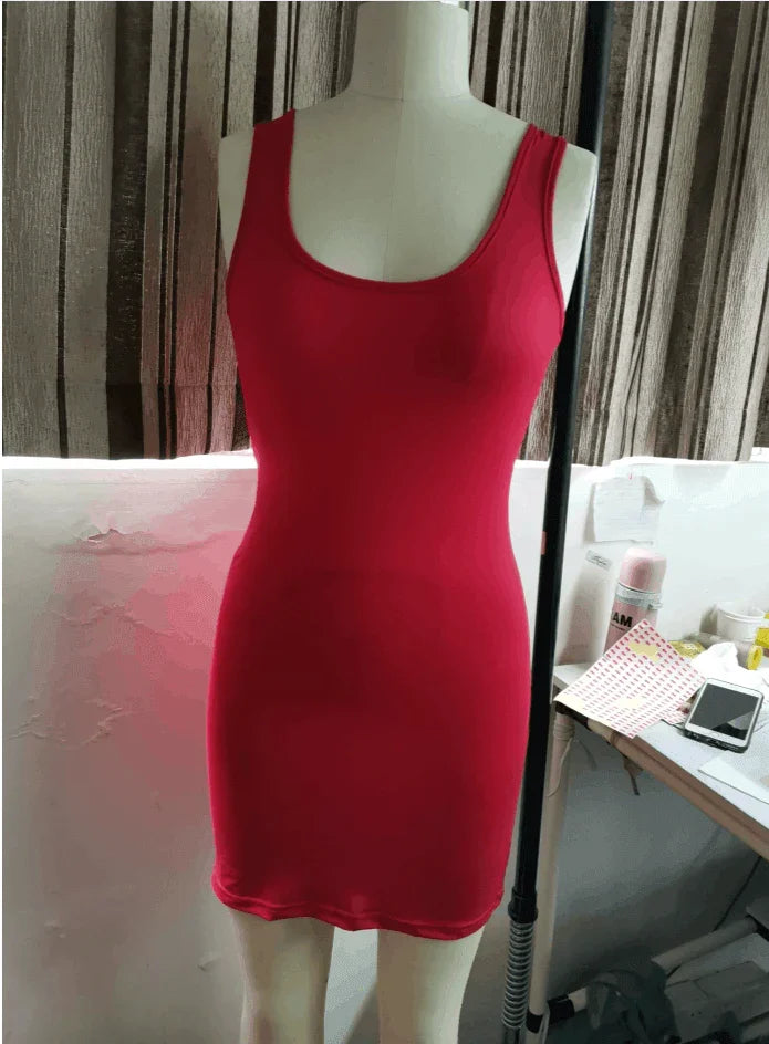 Candy Sexy Comfy Sleeveless All Season Wear Dress - Vestir en Moda