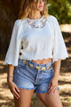 Canyon Ridge Ivory Embroidered Top