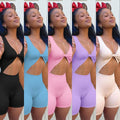 Carina Women Cut Out Sleeveless Playsuit Slim Rompers - Vestir en Moda