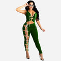 Carla Sexy Pure Color V Neck Strap Jumpsuit - Vestir en Moda