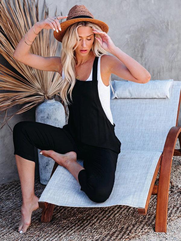 Carmen Women Solid Color Premium Surf Cotton Jumpsuits - Vestir en Moda