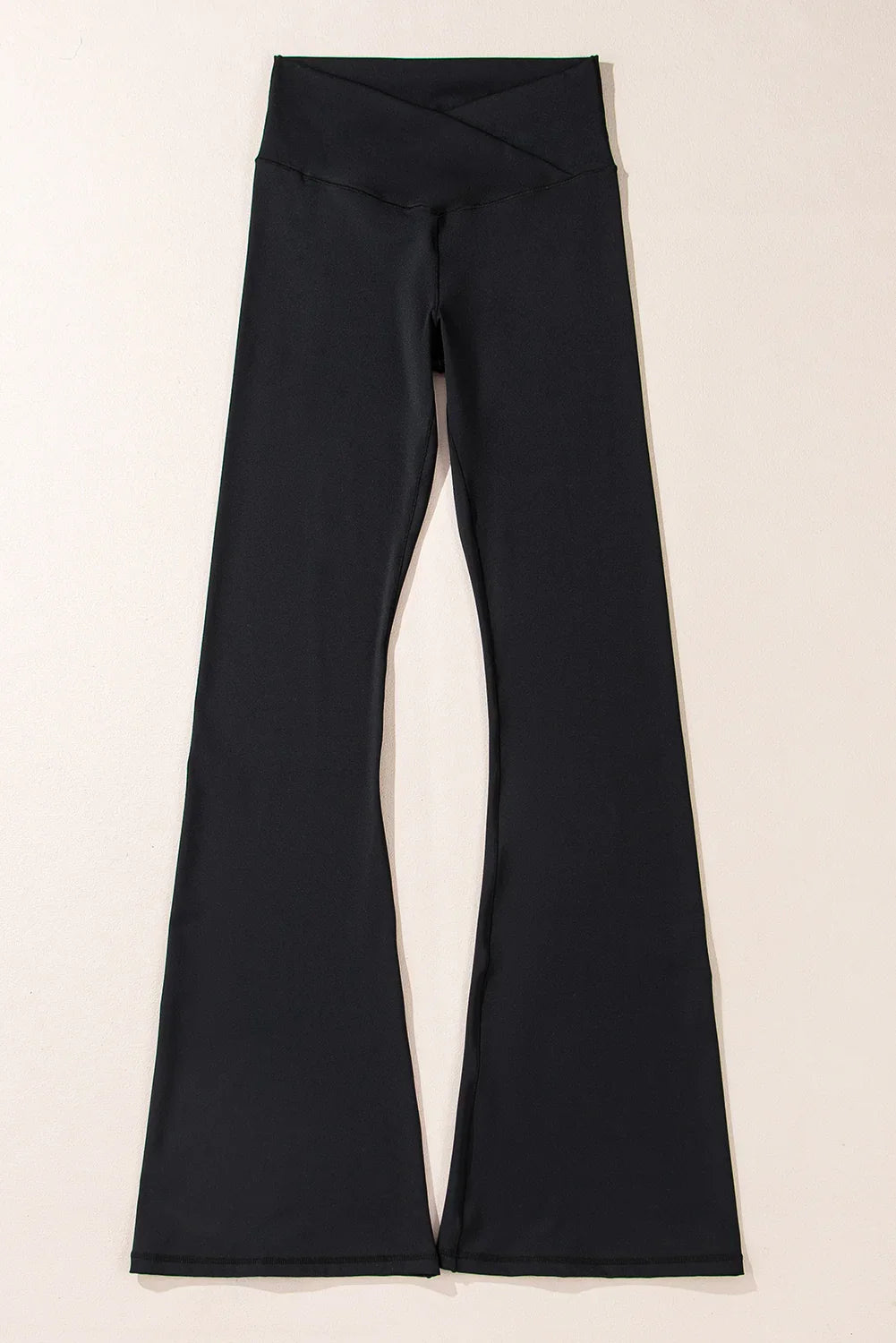 Lia Black V Shape High Waist Flared Leggings