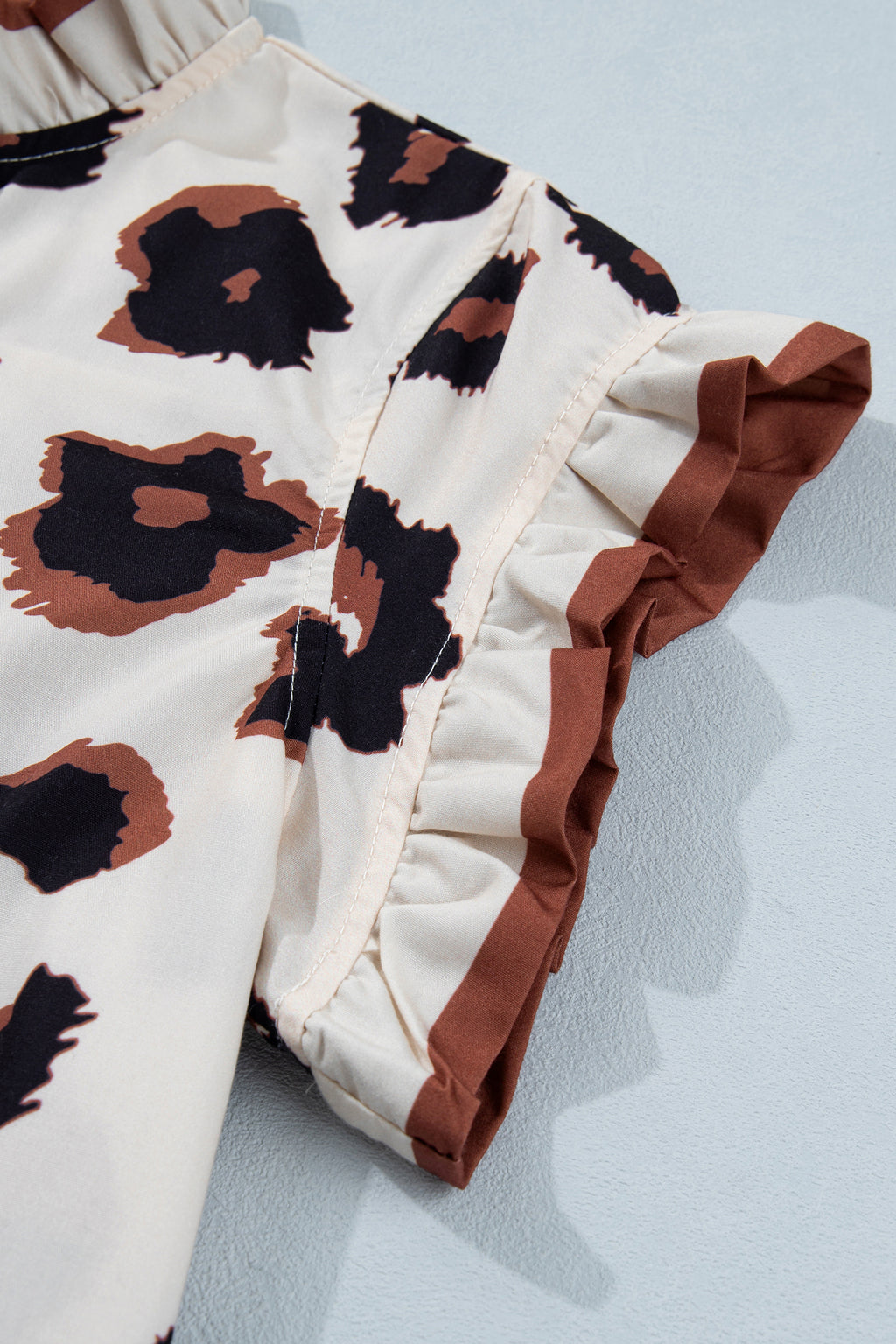 Leopard Ruffle Sleeve Summer