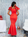 Celeste Creative Design Petal Sleeve Mopping Formal Dress - Vestir en Moda