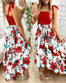 Celia Summer Sexy Strap Floral Print Maxi Dresses - Vestir en Moda