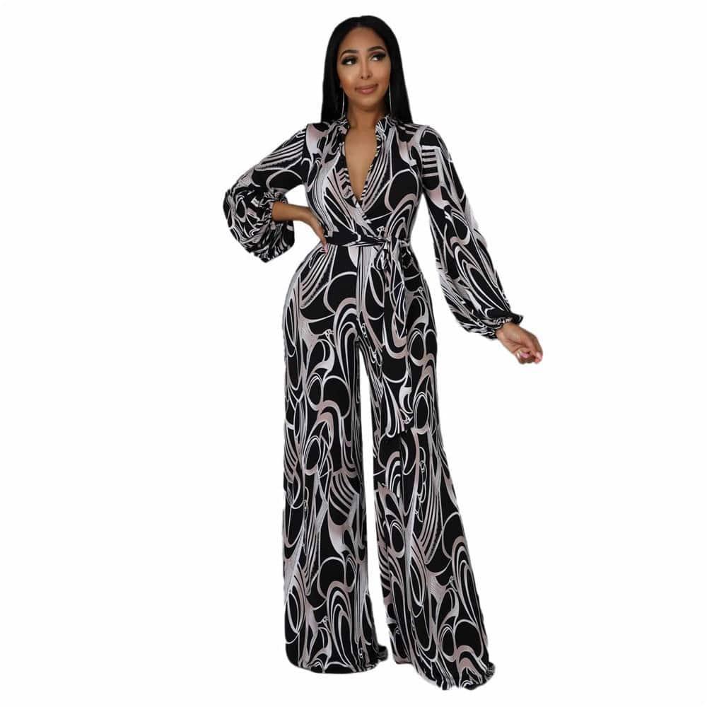 Charlot Printed Loose Casual Women Jumpsuits - Vestir en Moda