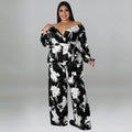 Charlotte Off Shoulder Floral Print Outfit Sexy Fashion Wide Leg Jumpsuit - Vestir en Moda