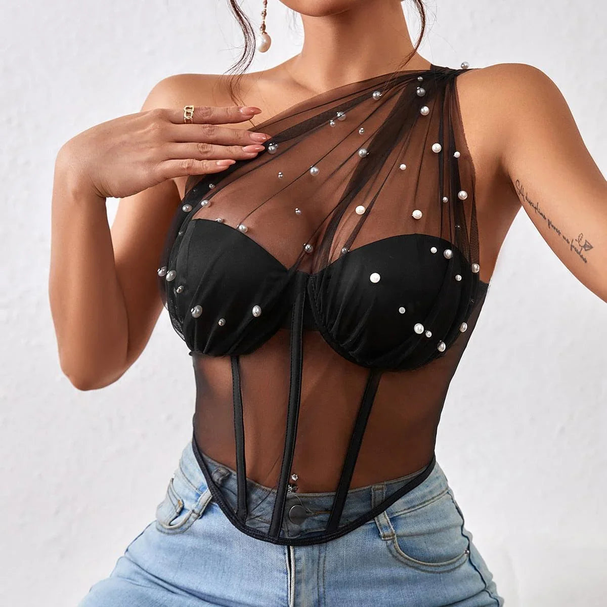 Charlotte Wrapped Chest Steel Ring Boning Corset Tank Tops - Vestir en Moda