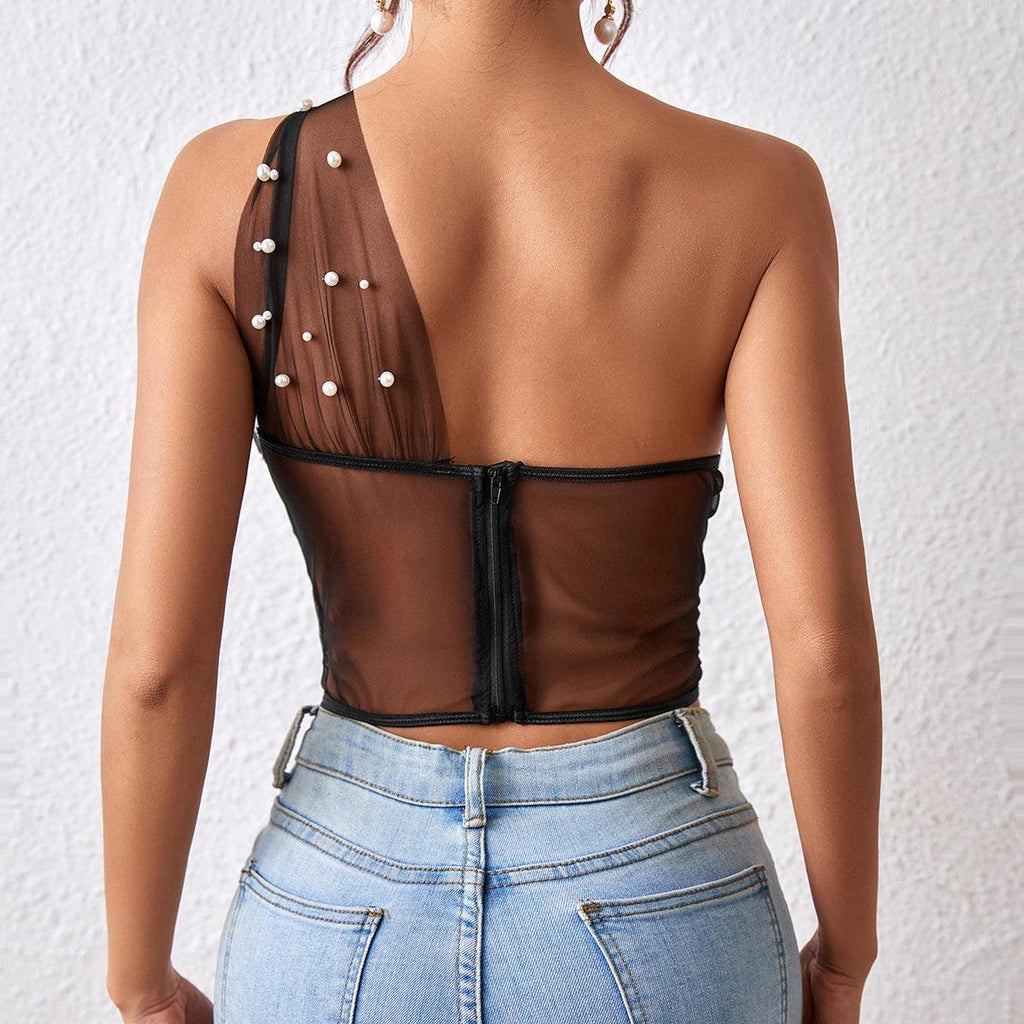 Charlotte Wrapped Chest Steel Ring Boning Corset Tank Tops - Vestir en Moda