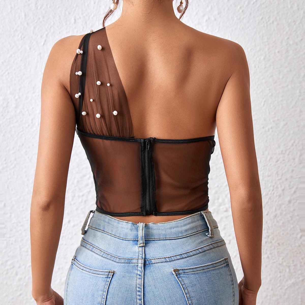 Charlotte Wrapped Chest Steel Ring Boning Corset Tank Tops - Vestir en Moda