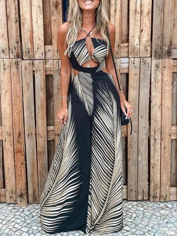 Cinthia Women Irregular Printed Sling Jumpsuits - Vestir en Moda