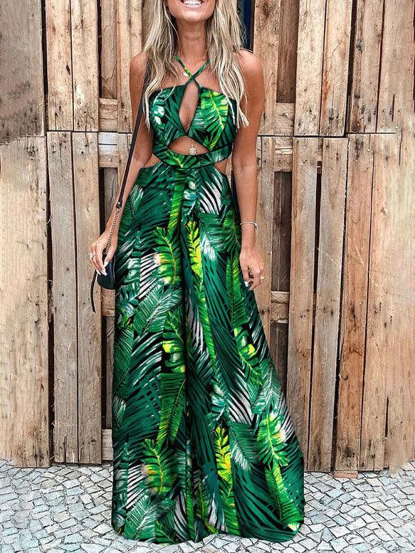 Cinthia Women Irregular Printed Sling Jumpsuits - Vestir en Moda