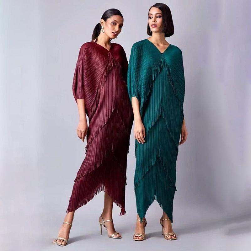 Clara Woman Tassel Batwing Sleeve Dresses - Vestir en Moda