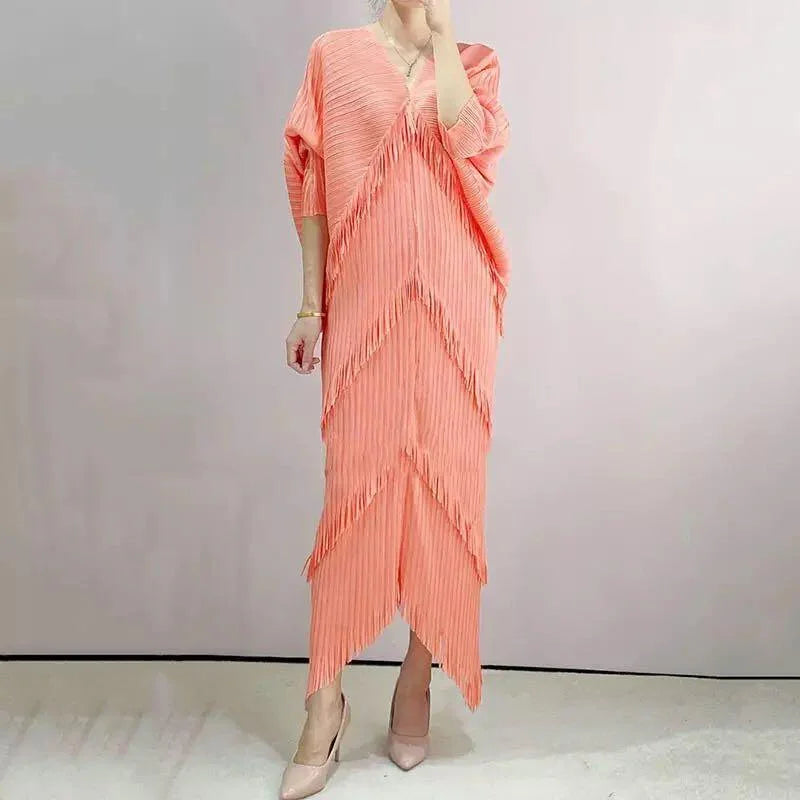 Clara Woman Tassel Batwing Sleeve Dresses - Vestir en Moda