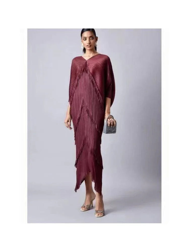 Clara Woman Tassel Batwing Sleeve Dresses - Vestir en Moda