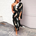 Claudia Women Pattern Print Side split Maxi Dresses - Vestir en Moda