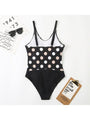 Coral Dot Printing V Neck Beach Bikini - Vestir en Moda
