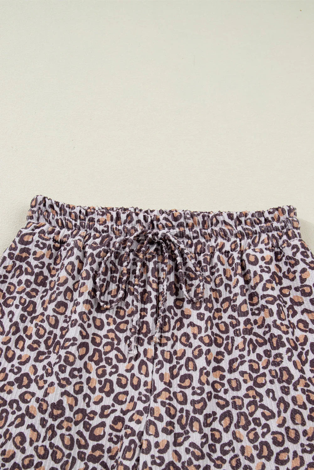 Ana Leopard Ribbed Long Sleeve Two Piece Sets