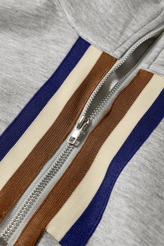Elisa Stripe Patchwork Pullover Two Piece Sets
