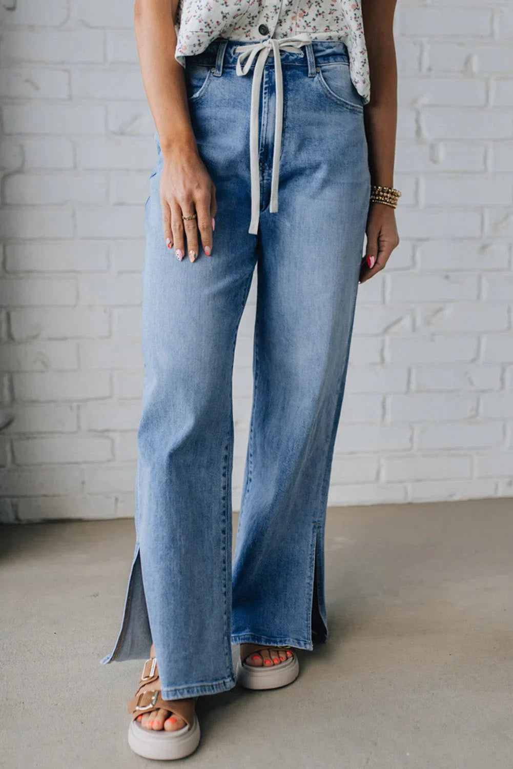 Noah Rise Drawstring Casual Jeans