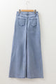Victoria Beau Blue High Waist Button Zip Fly Bell Bottom Jeans