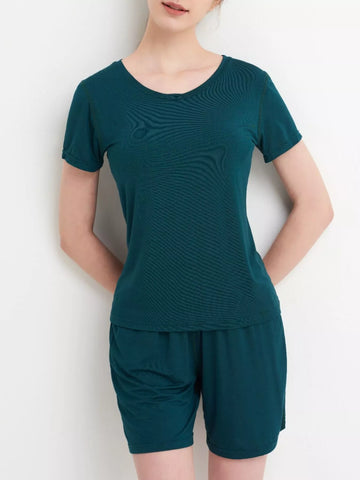 Sarah Padded Round Neck Modal Two Piece Sets