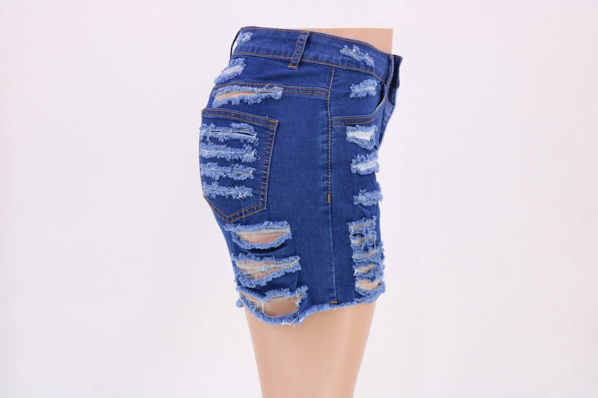 Dahlia Cotton Light Color Water Scrubbing Long Zipper Slimming Shorts - Vestir en Moda