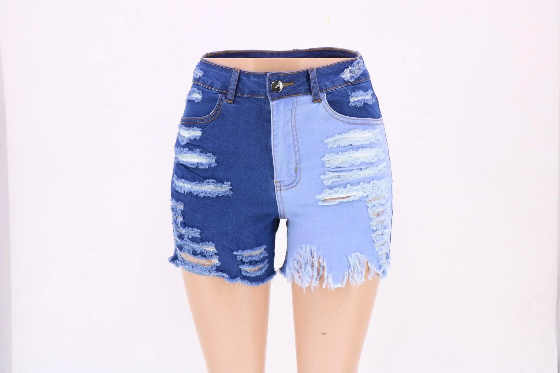 Dahlia Cotton Light Color Water Scrubbing Long Zipper Slimming Shorts - Vestir en Moda