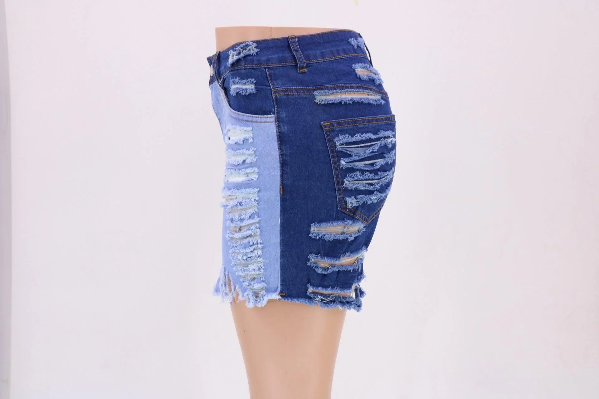 Dahlia Cotton Light Color Water Scrubbing Long Zipper Slimming Shorts - Vestir en Moda