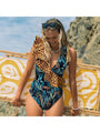 Dakota Sexy High Waist Leopard Print One-Piece Bikini - Vestir en Moda